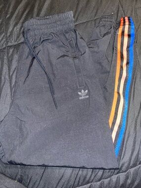 adidas Black Athletic pants with stripes